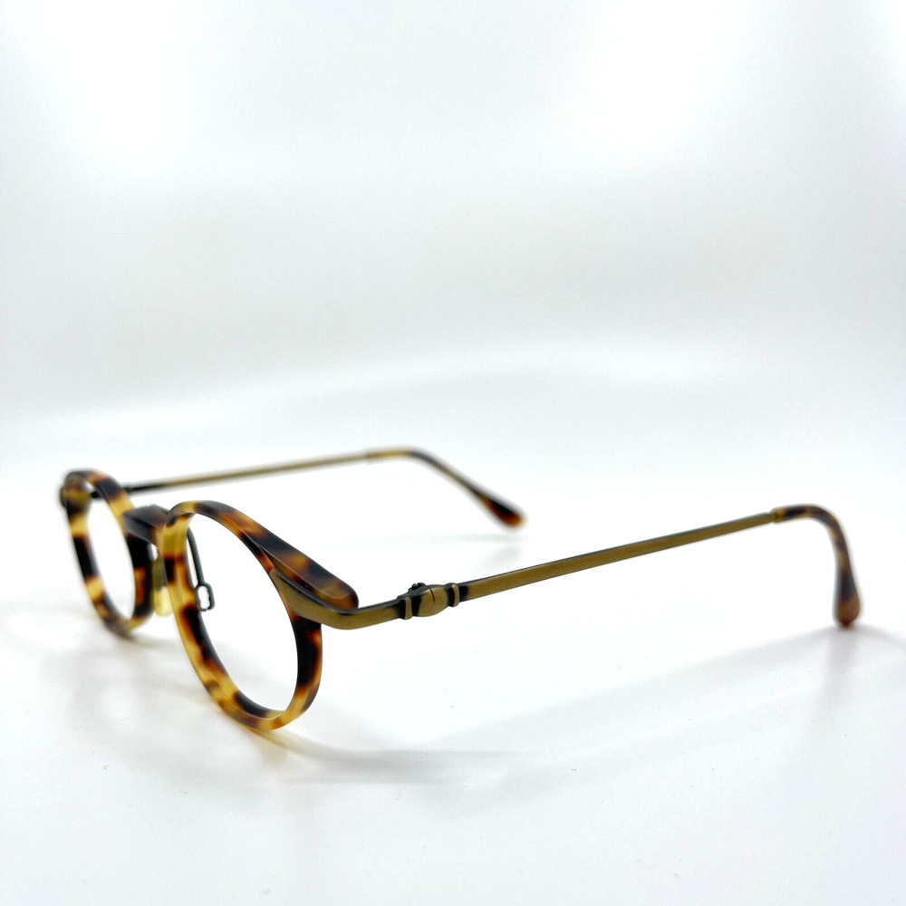 Help Eyeglasses MOD 184 Brown gold metal‎ Frame Made in Italy 49-21 H6482